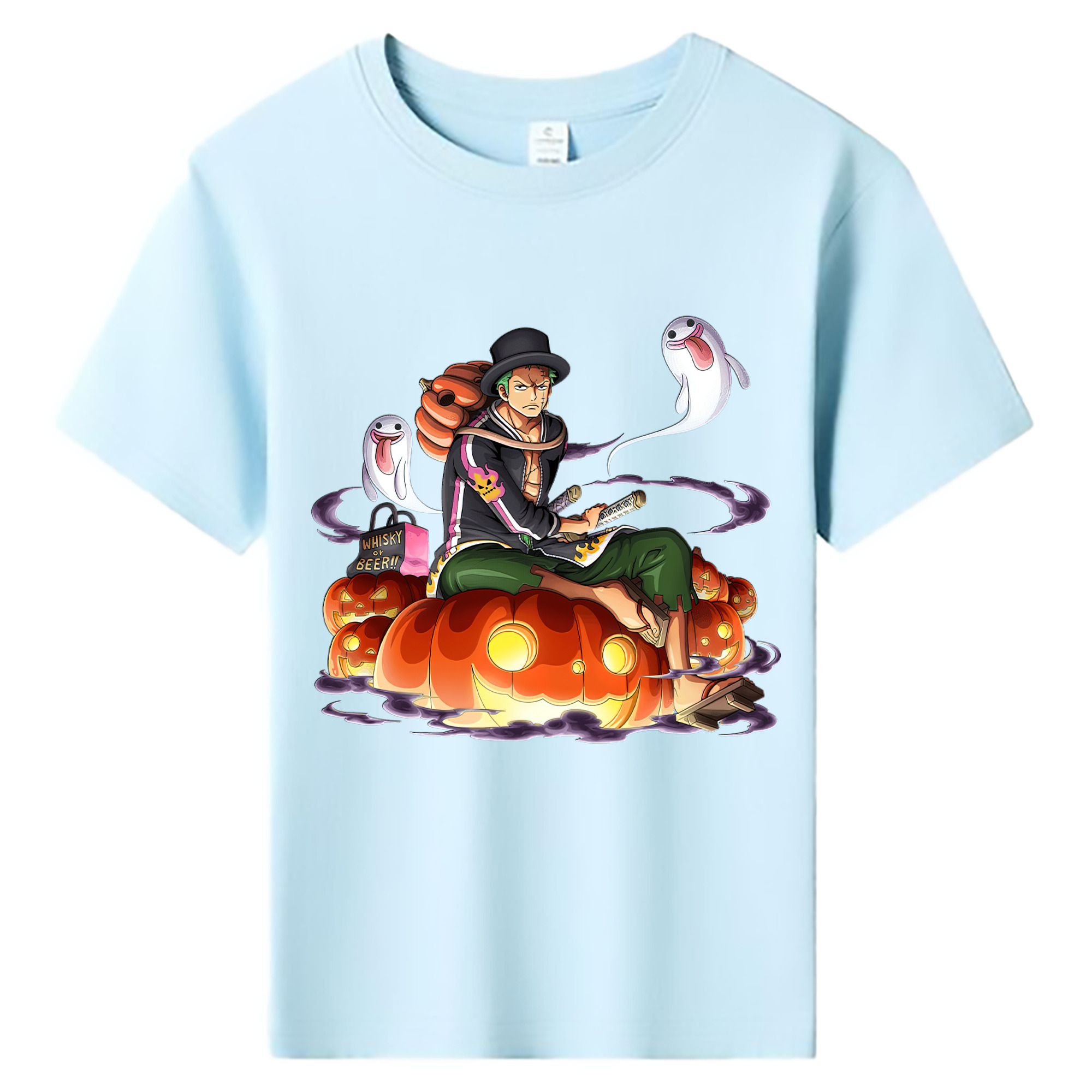 ワンピース ロロノア・ゾロ ONE PIECE Roronoa Zoro 綿100％キッズTシャツ（フロントプリント）